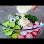 Viral Cucumber Salad Recipe with a Twist! 🥒 Creamy & Crunchy