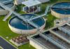 Abortion Pill Traces Found In Tap Water Wastewater treatment plant with circular clarifiers and aeration tanks