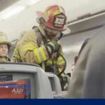Smoking laptop aboard American Airlines flight
