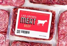 Beef Sticker Shock – What’s Driving This? Packaged lab-grown beef with red label